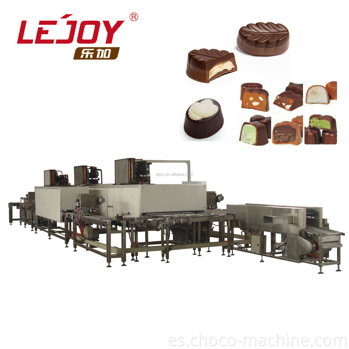 Qjj275 (3 + 2) Tres cabezas totalmente automáticas Máquina de depósito de chocolate multifunción